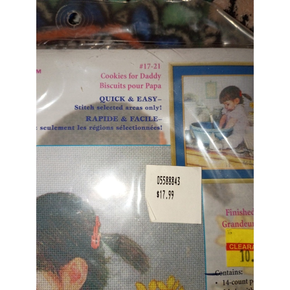 Janlynn Embellished Counted Cross Stitch Kit Unopened Cookies for Daddy Sewing - Picture 3 of 5
